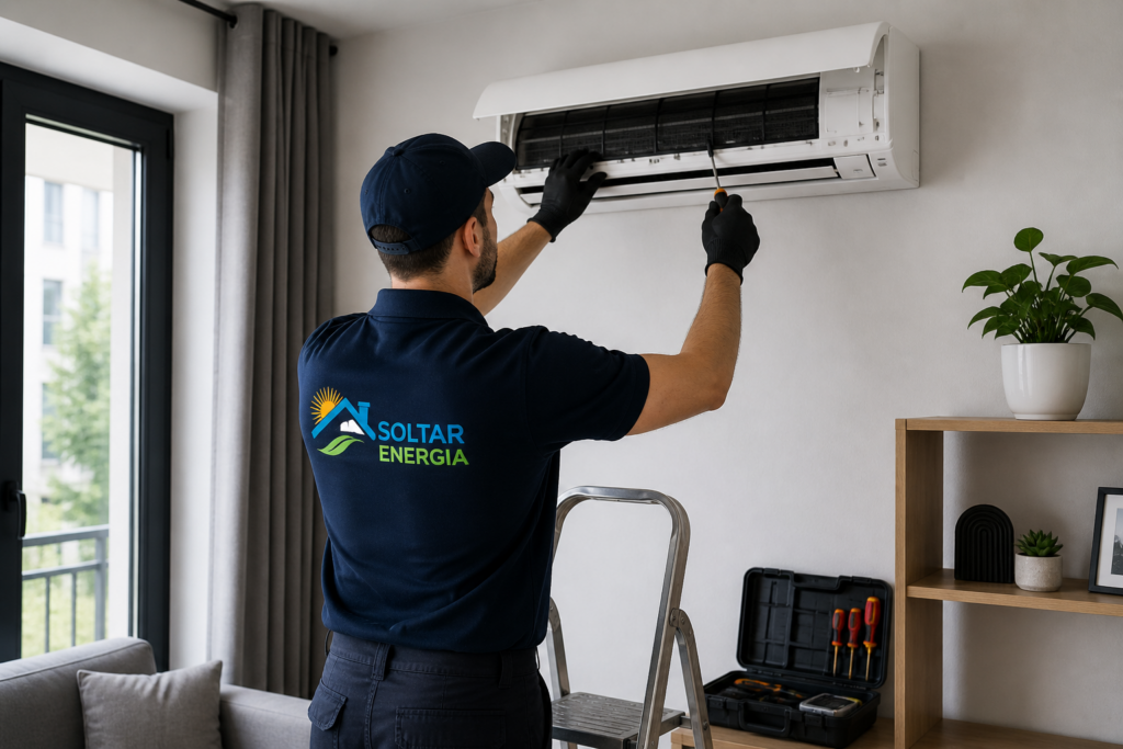 Montaż klimatyzacji Tarnów – instalator montuje klimatyzator w domu jednorodzinnym