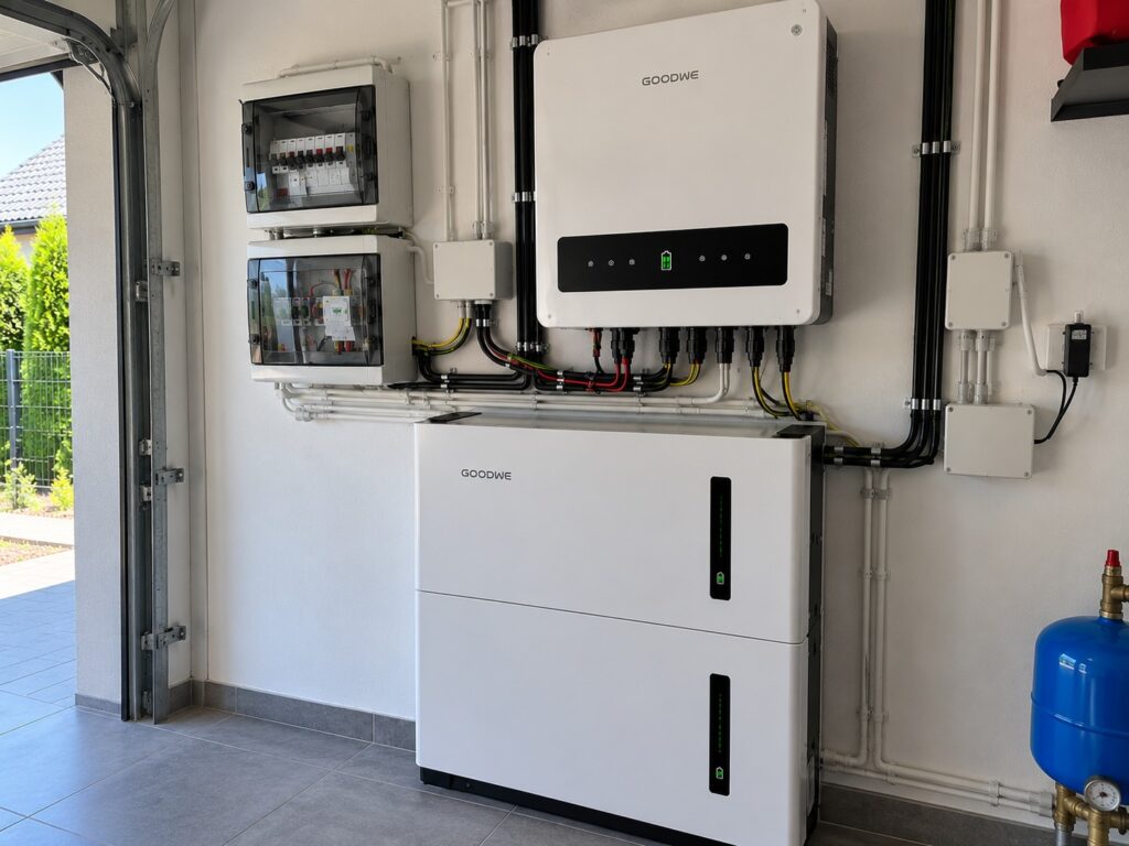 Magazyn energii 10 kWh cena z montażem – instalacja z falownikiem hybrydowym